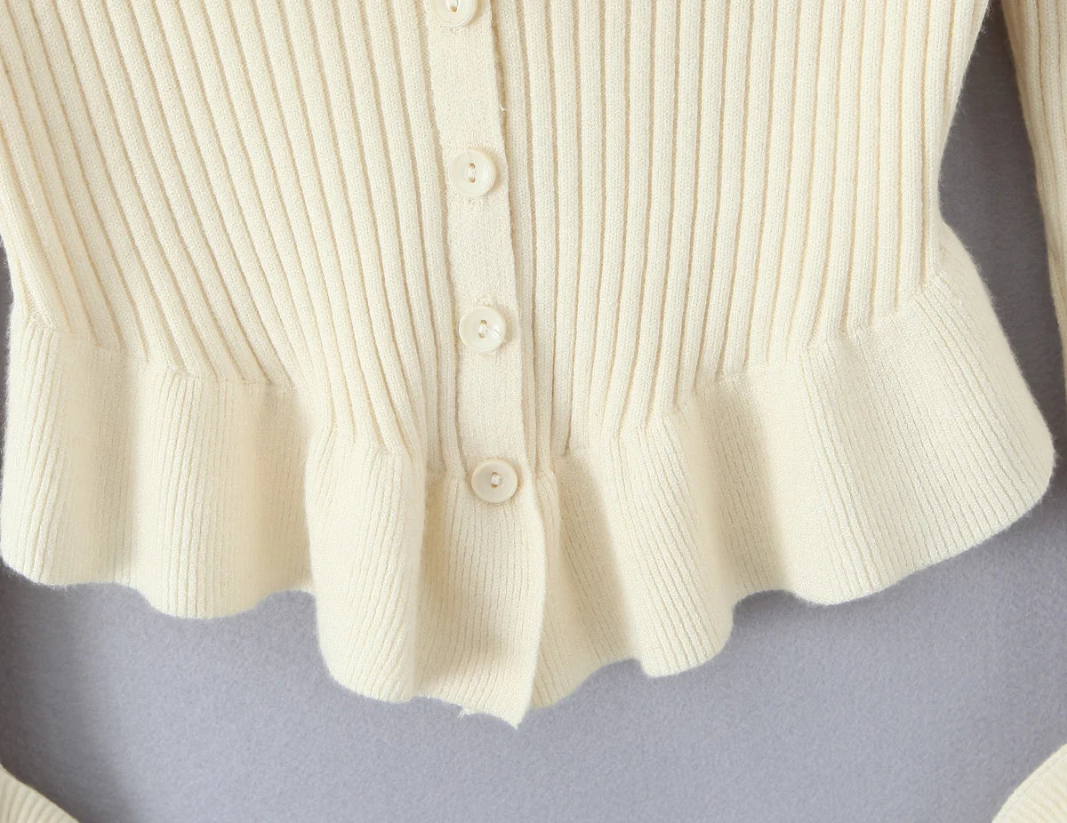 MILA RUFFLE CARDIGAN